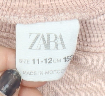Zara Girls Pink Eiffel Tower Sweatshirt 11-12 Years