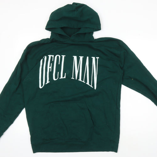 boohooMAN Green Pullover Hoodie Men's S