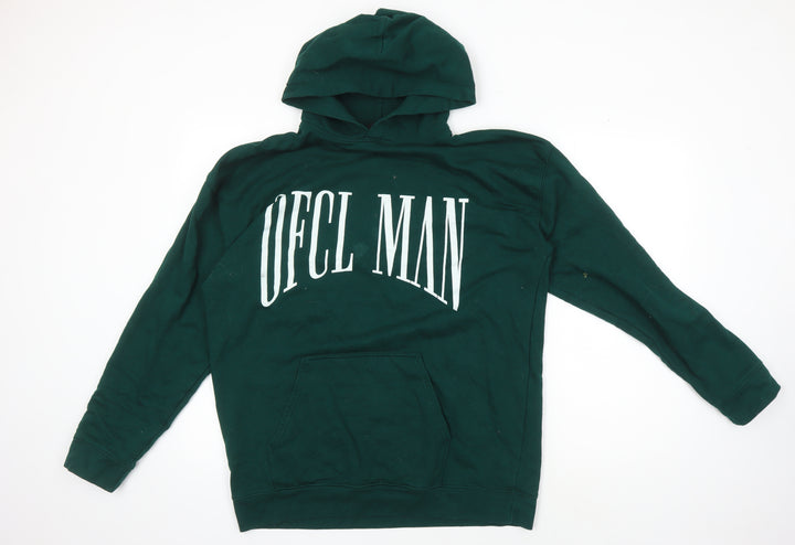boohooMAN Green Pullover Hoodie Men's S