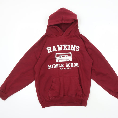 Uneek Boys Red Pullover Hoodie 11-12 Years