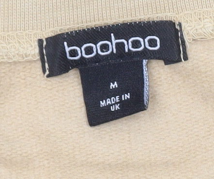 boohoo Men's Beige M Graphic Print Pullover Sweatshirt