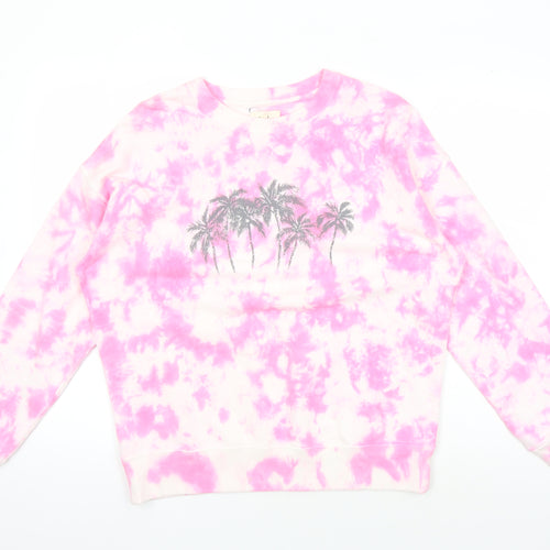 Hush Women's Pink Tie-Dye Sweatshirt, Size S, Lightweight