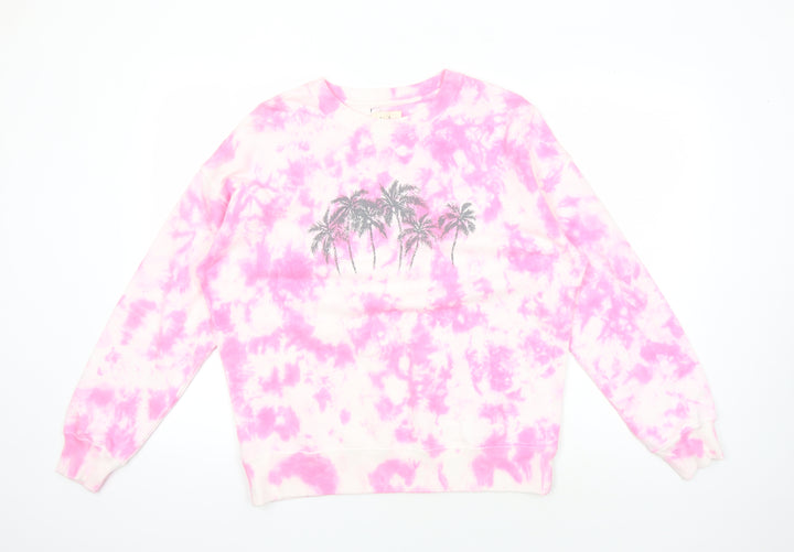Hush Women's Pink Tie-Dye Sweatshirt, Size S, Lightweight