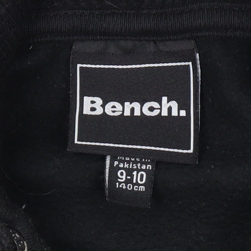 Bench Boys Black Pullover Hoodie 9-10 Years - Stylish & Comfortable