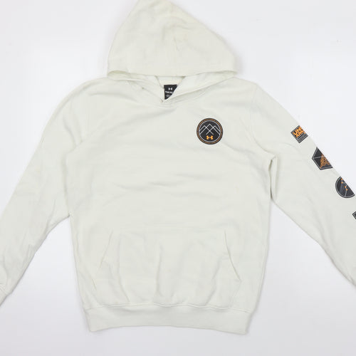 Under Armour Boys Ivory Logo Hoodie - Large, Casual Sports