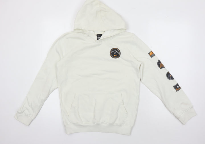 Under Armour Boys Ivory Logo Hoodie - Large, Casual Sports