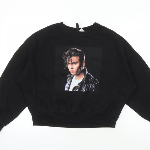 DIVIDED Unisex Black Graphic Print Sweatshirt S