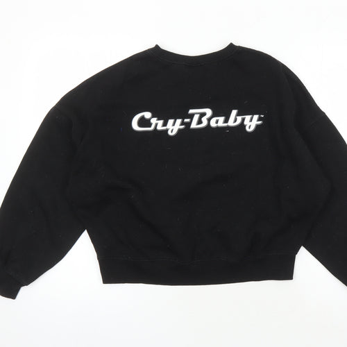 DIVIDED Unisex Black Graphic Print Sweatshirt S