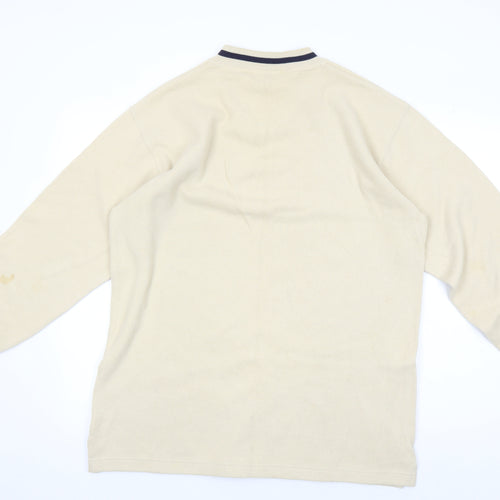Next Men's Beige V-Neck Pullover Jumper - Size L
