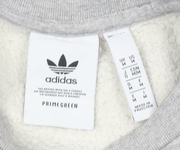 Adidas Grey Men's Medium Pullover Sweatshirt
