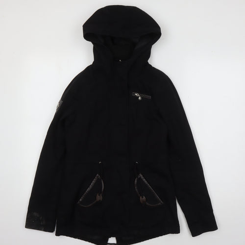 Aiki Women's Black Hooded Jacket XS Casual Wear