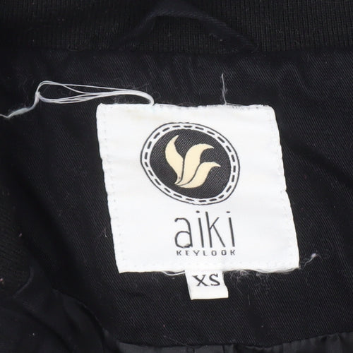 Aiki Women's Black Hooded Jacket XS Casual Wear