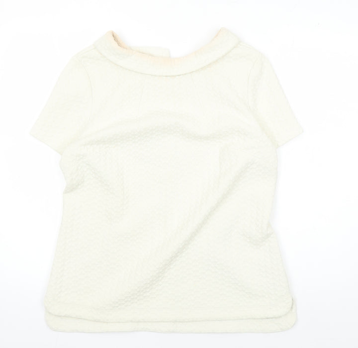 Boden Women's Ivory Collared Blouse Size 16