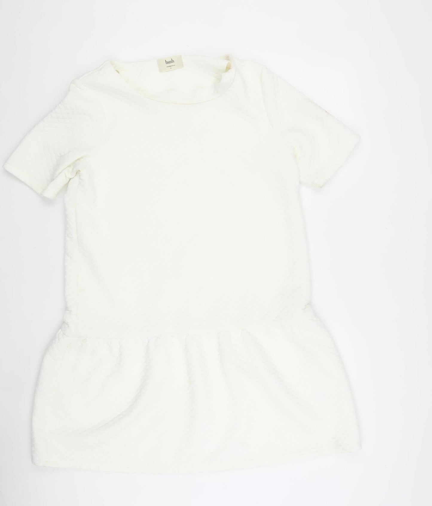 Hush Women's White Short Sleeve Dress Size 12