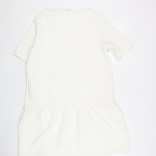 Hush Women's White Short Sleeve Dress Size 12