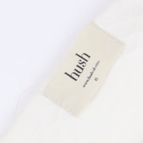 Hush Women's White Short Sleeve Dress Size 12