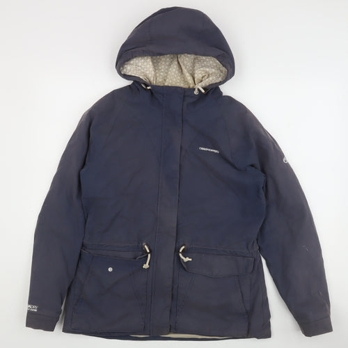 Craghoppers Women’s Blue Hooded Anorak Jacket Size 12