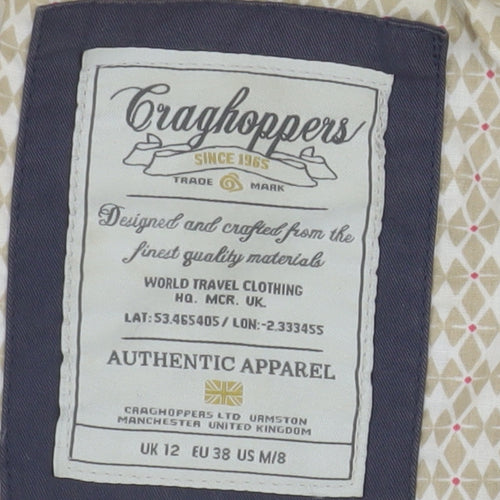 Craghoppers Women’s Blue Hooded Anorak Jacket Size 12