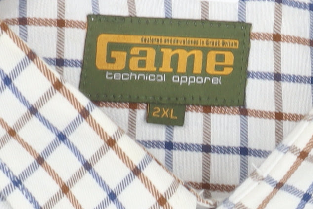 Game Men's 2XL Multicolour Check Shirt Long Sleeve