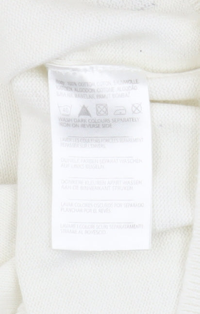 OSAKA N-Generation Men's White Henley Long Sleeve T-Shirt L