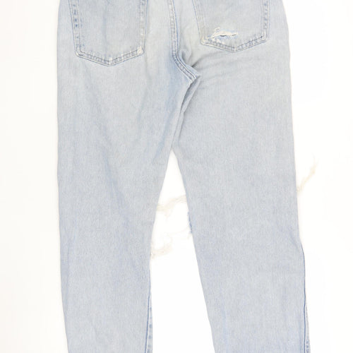 Wrangler Men's Blue Distressed Straight Jeans, 33 Waist