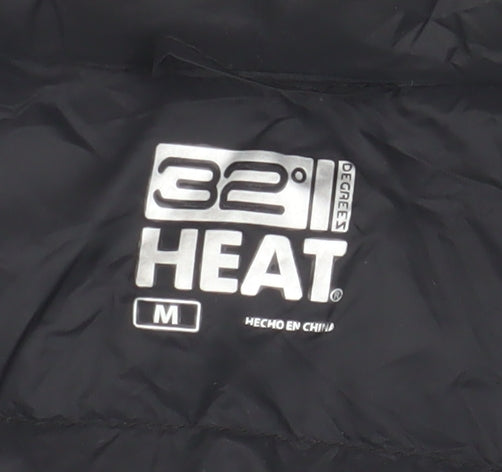 32 Degrees Women's Black Padded Waistcoat M Full Zip