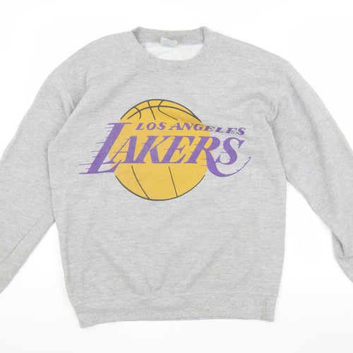 Gildan Men's Grey LA Lakers Sweatshirt, Size S, Sports Style
