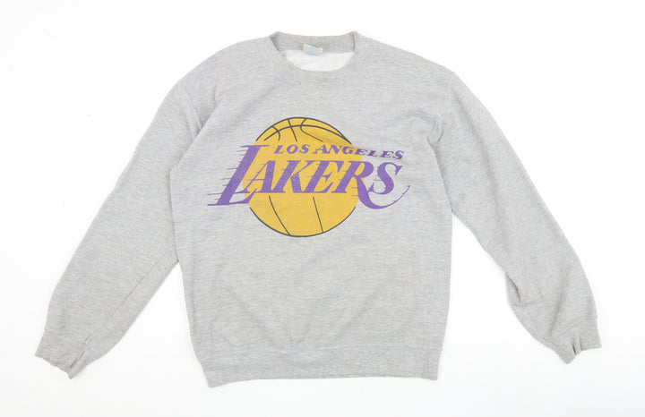 Gildan Men's Grey LA Lakers Sweatshirt, Size S, Sports Style