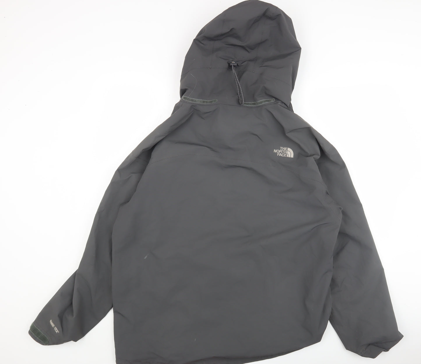 The North Face Men's Grey Hooded Rain Jacket L
