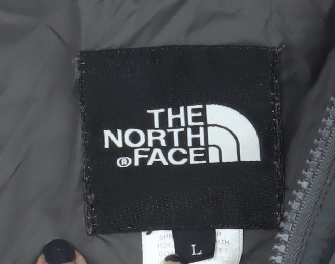 The North Face Men's Grey Hooded Rain Jacket L