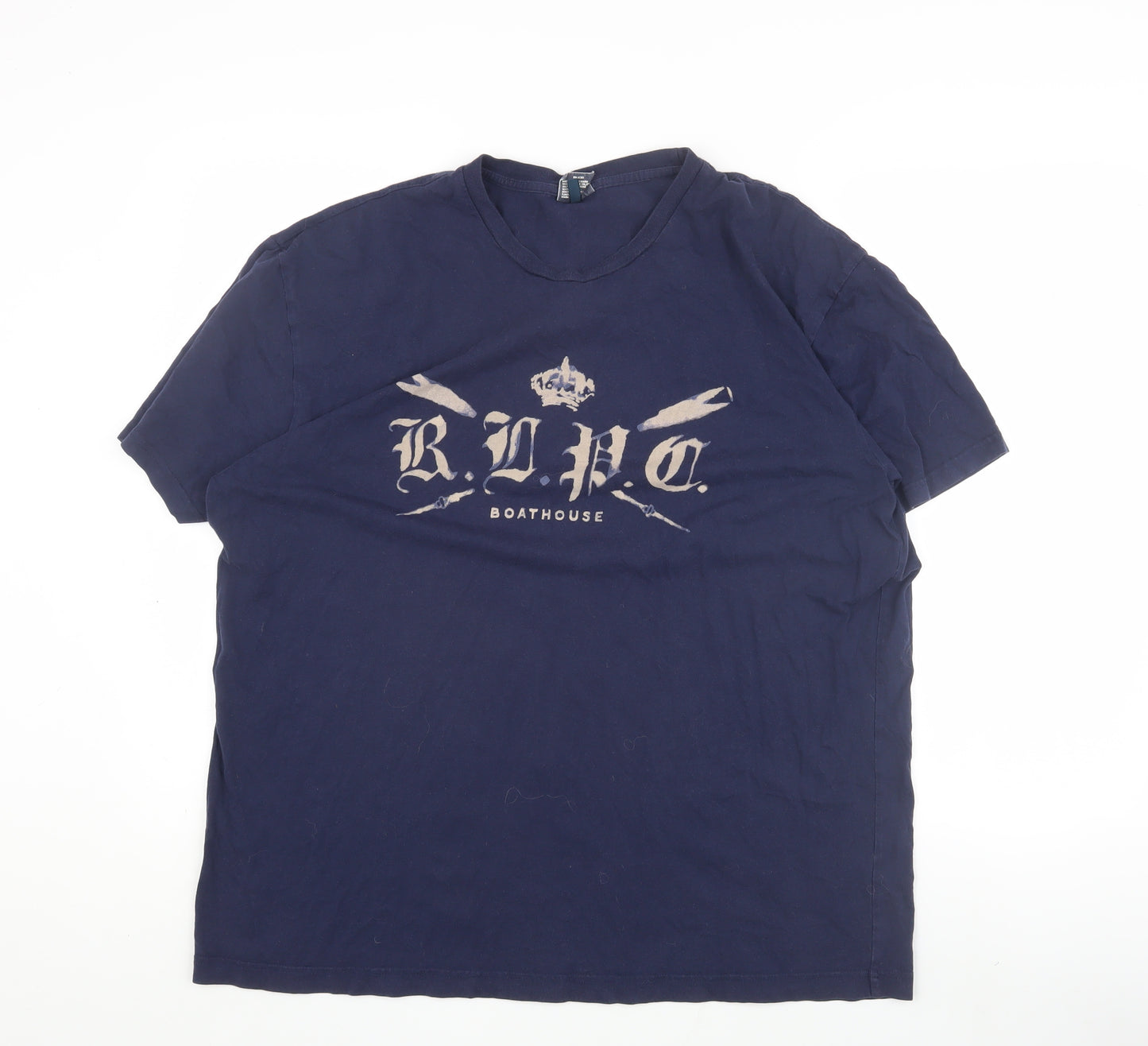 Polo Ralph Lauren Men's Blue T-Shirt, Large, Graphic