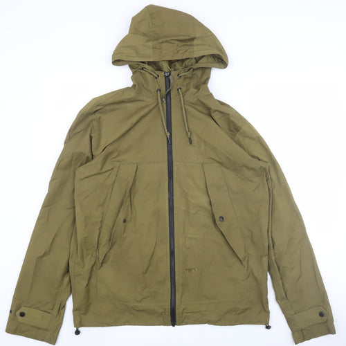 Pretty Green Men's Green Hooded Windbreaker Jacket L