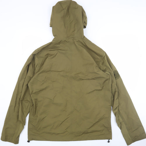 Pretty Green Men's Green Hooded Windbreaker Jacket L