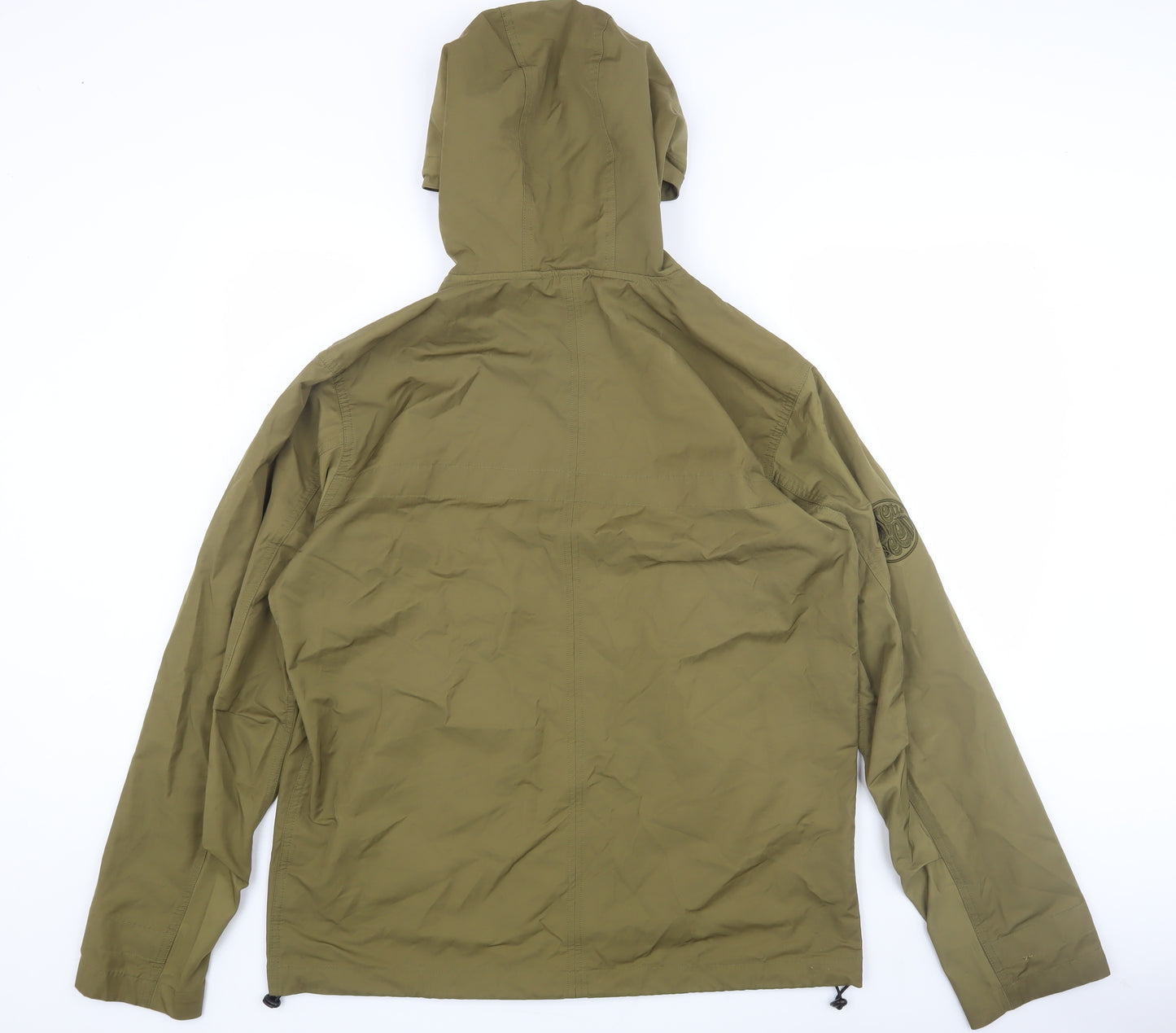 Pretty Green Men's Green Hooded Windbreaker Jacket L