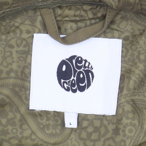 Pretty Green Men's Green Hooded Windbreaker Jacket L