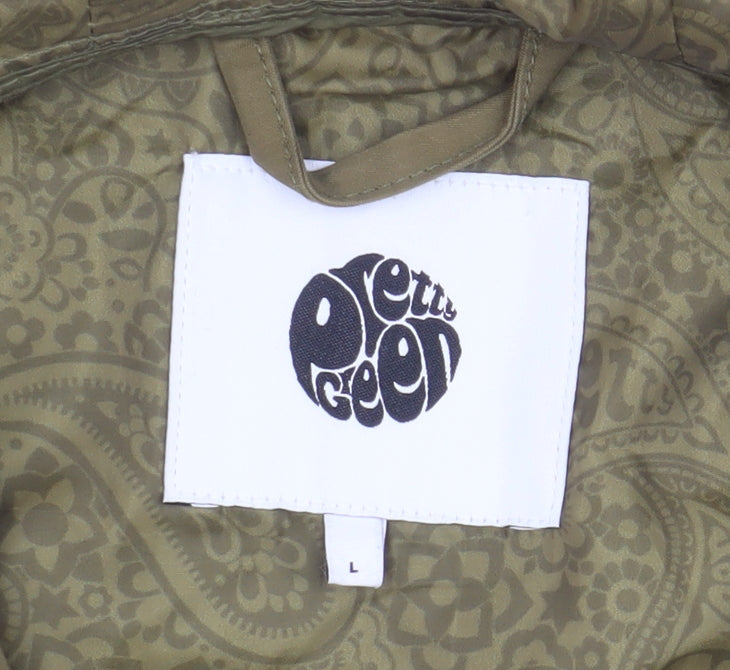 Pretty Green Men's Green Hooded Windbreaker Jacket L