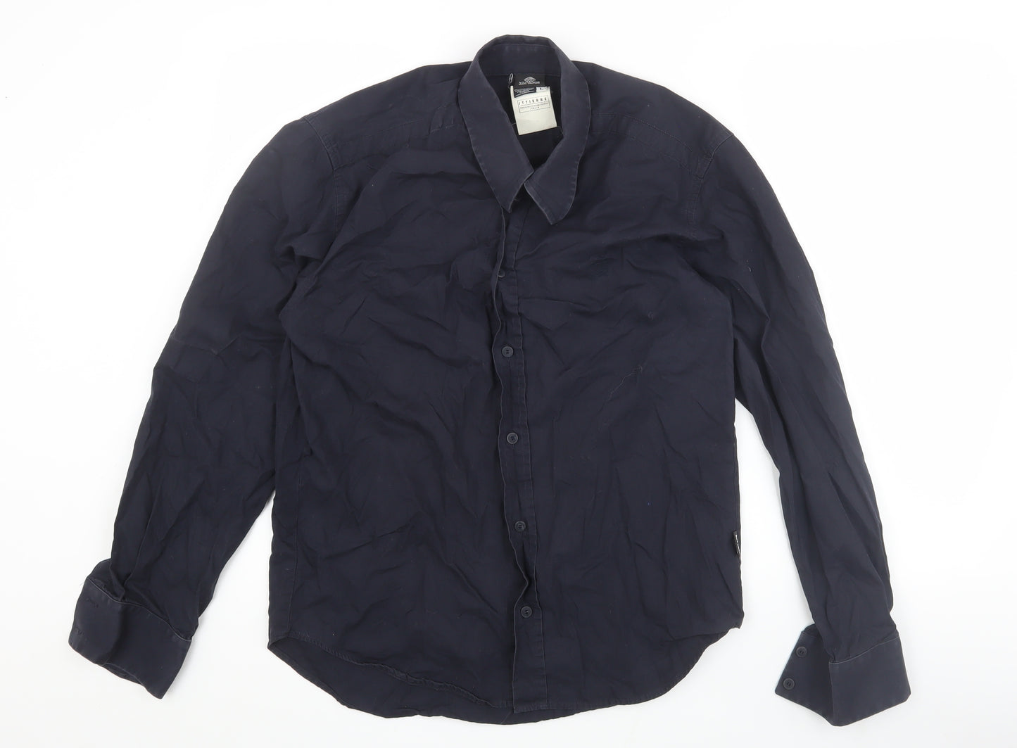 Versace Men's Black Long Sleeve Button-Up Shirt L