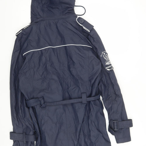 Geographical Norway Women's Blue Trench Coat Size 2
