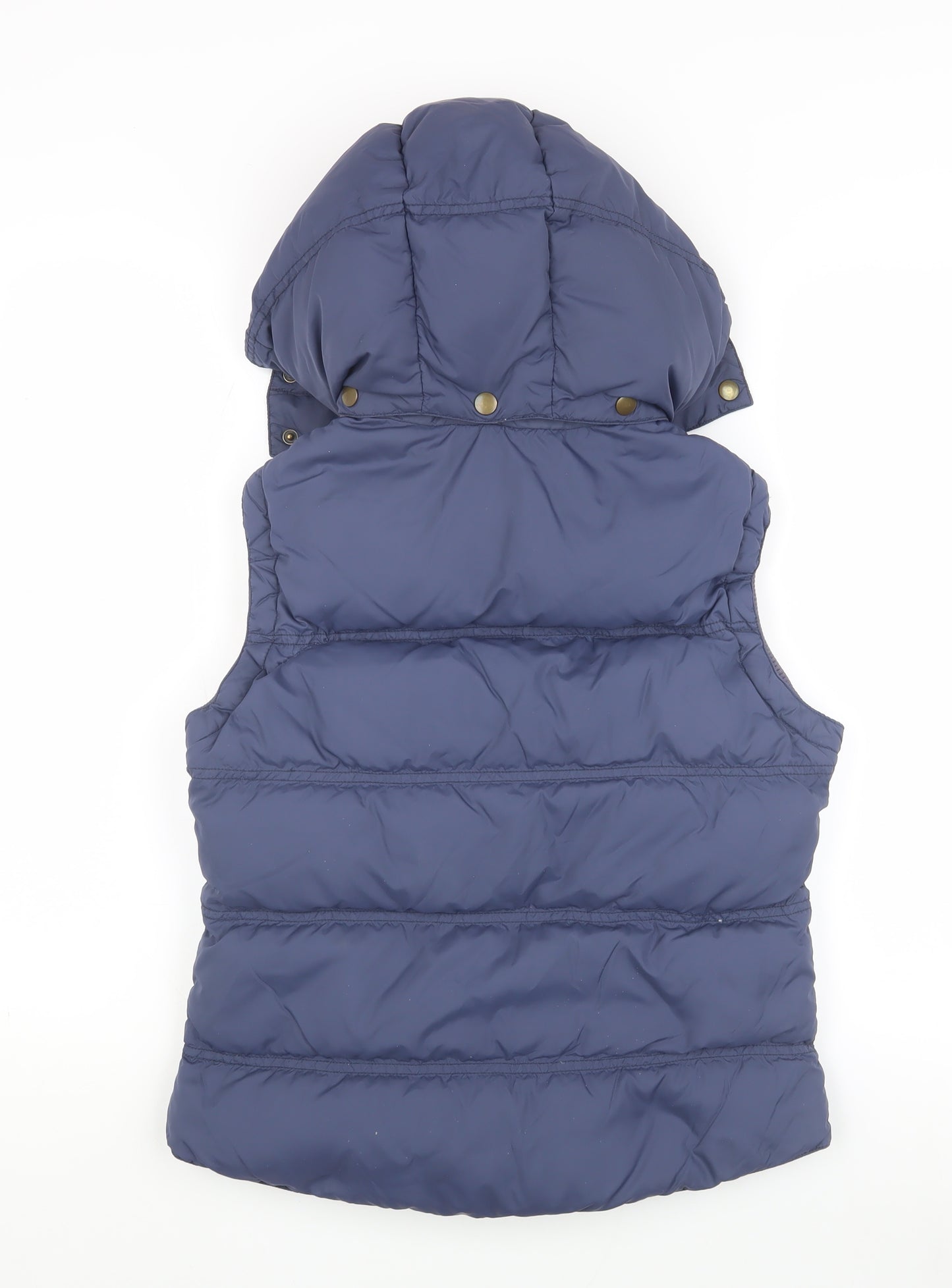 Jack Wills Women's Blue Hooded Gilet Size 10