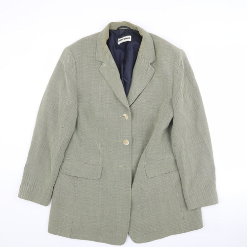 Gerry Weber Women's Checked Grey Blazer, Size 42