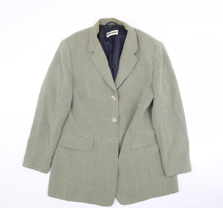 Gerry Weber Women's Checked Grey Blazer, Size 42
