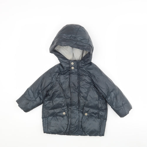 Zara Unisex Grey Puffer Jacket 18-24 Months Winter Coat