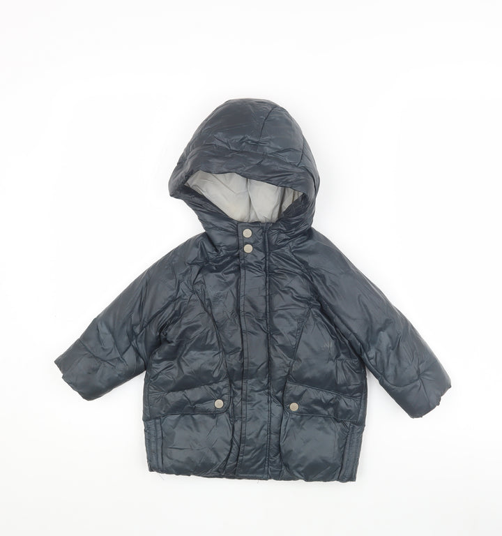 Zara Unisex Grey Puffer Jacket 18-24 Months Winter Coat