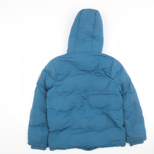 SoulCal & Co Boys Blue Puffer Jacket 9-10 Years Winter Hooded