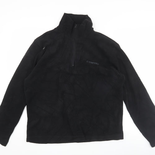 Campri Men's Black Fleece Pullover Sweatshirt - S