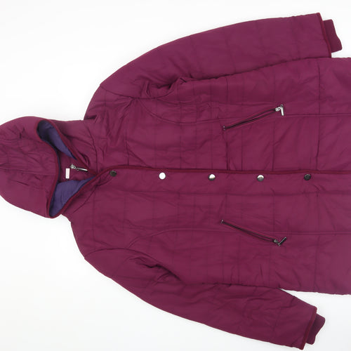 Cotton Traders Women's Purple Puffer Jacket Size 18