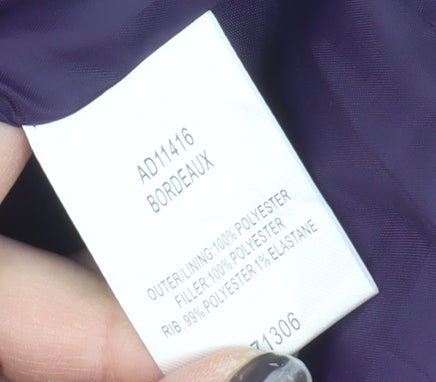 Cotton Traders Women's Purple Puffer Jacket Size 18