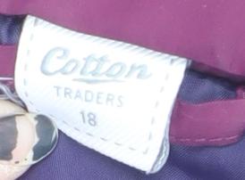 Cotton Traders Women's Purple Puffer Jacket Size 18