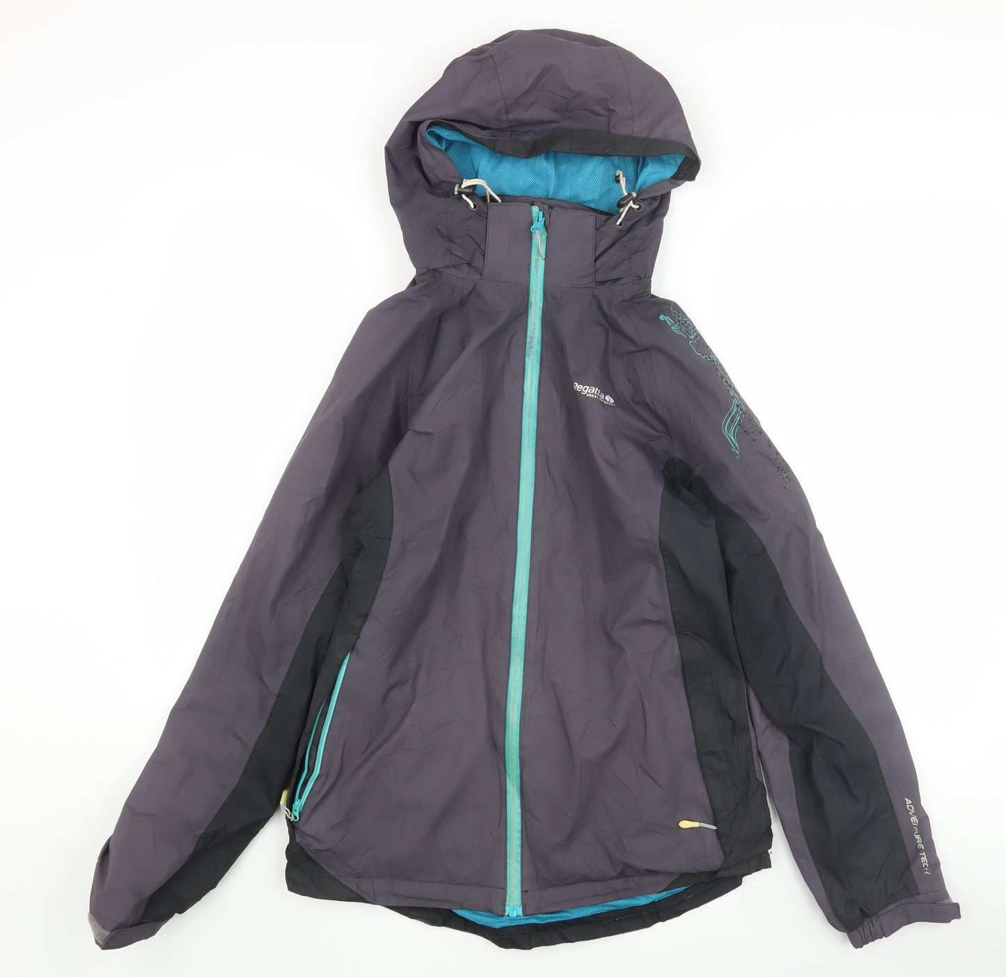 Regatta Women's Black Rain Coat Jacket Size 10