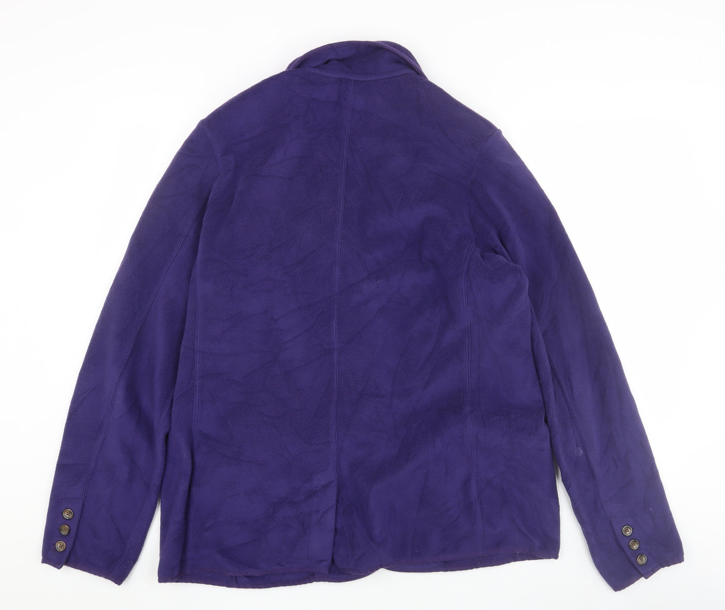 Lands' End Women's Purple Fleece Jacket XL Tall